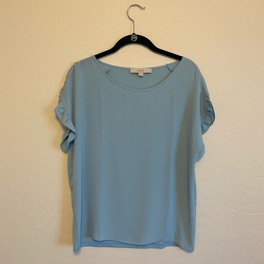 NWOT mixed media loft top